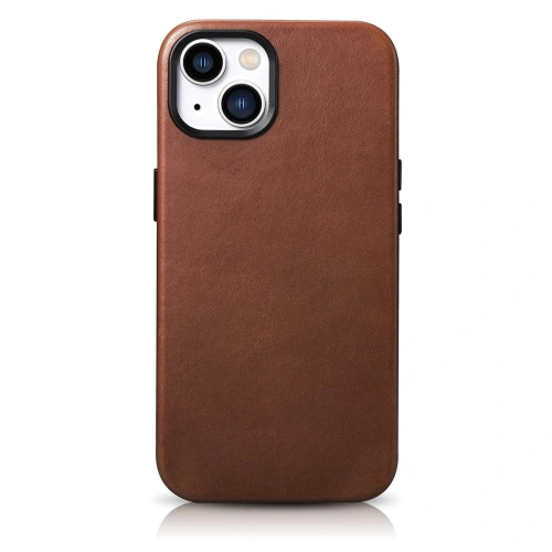 Kup Husă iCarer Oil Wax Premium Leather MagSafe Apple iPhone 14 maro - ICR325 - {ean13} - Sklep Home Screen