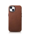 Husă iCarer Oil Wax Premium Leather MagSafe Apple iPhone 14 maro
