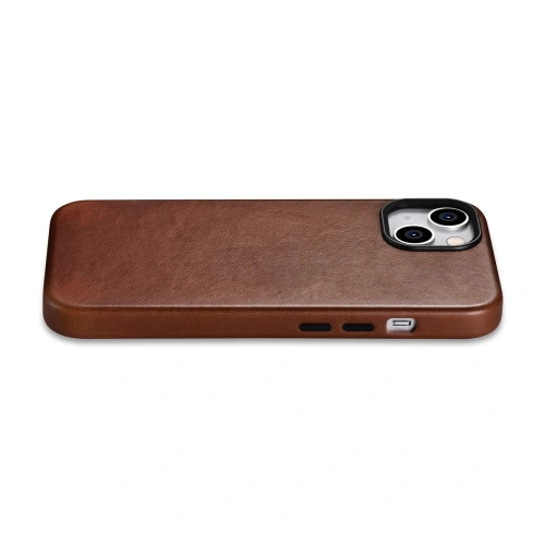 Kup Etui iCarer Oil Wax Premium Leather MagSafe Apple iPhone 14 brązowy - ICR325 - {ean13} - Sklep Home Screen