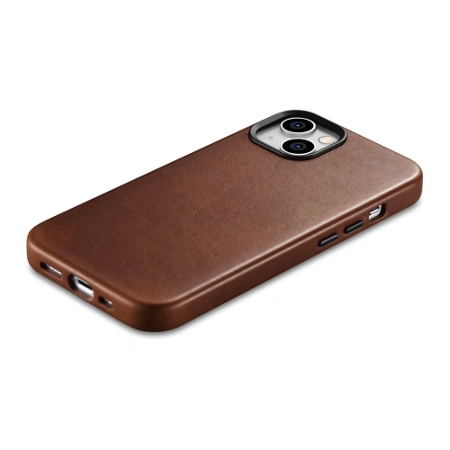 Kup Etui iCarer Oil Wax Premium Leather MagSafe Apple iPhone 14 brązowy - ICR325 - {ean13} - Sklep Home Screen
