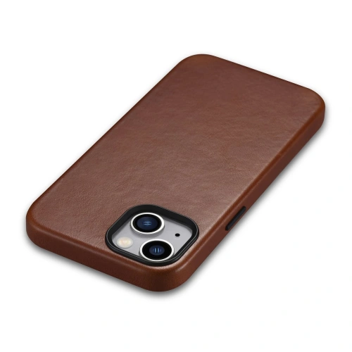 Kup Etui iCarer Oil Wax Premium Leather MagSafe Apple iPhone 14 brązowy - ICR325 - {ean13} - Sklep Home Screen