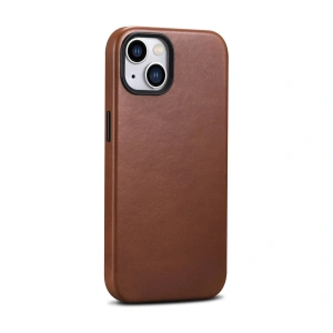 Kup Etui iCarer Oil Wax Premium Leather MagSafe Apple iPhone 14 hnědý - ICR325 - {ean13} - Sklep Home Screen