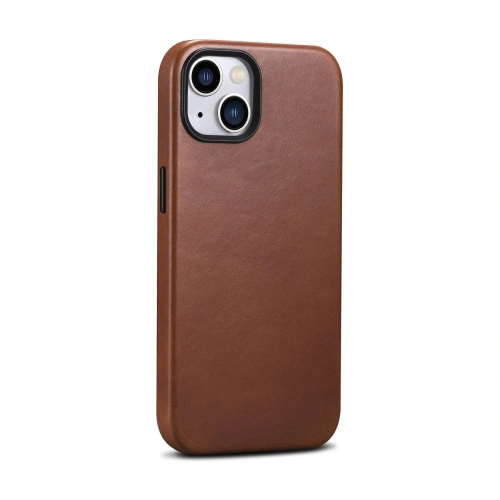 Kup Husă iCarer Oil Wax Premium Leather MagSafe Apple iPhone 14 maro - ICR325 - {ean13} - Sklep Home Screen