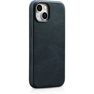 Kup Etui iCarer Oil Wax Premium Leather MagSafe Apple iPhone 14 tmavě modré - ICR326 - {ean13} - Sklep Home Screen