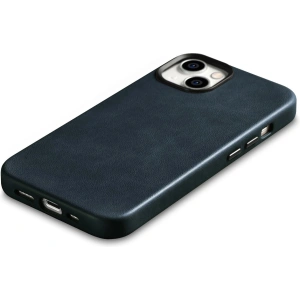 Kup Etui iCarer Oil Wax Premium Leather MagSafe Apple iPhone 14 tmavě modré - ICR326 - {ean13} - Sklep Home Screen