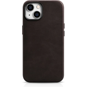 Kup Etui iCarer Oil Wax Premium Leather MagSafe Apple iPhone 14 tmavě hnědá - ICR327 - {ean13} - Sklep Home Screen
