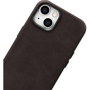 Kup Etui iCarer Oil Wax Premium Leather MagSafe Apple iPhone 14 tmavě hnědá - ICR327 - {ean13} - Sklep Home Screen