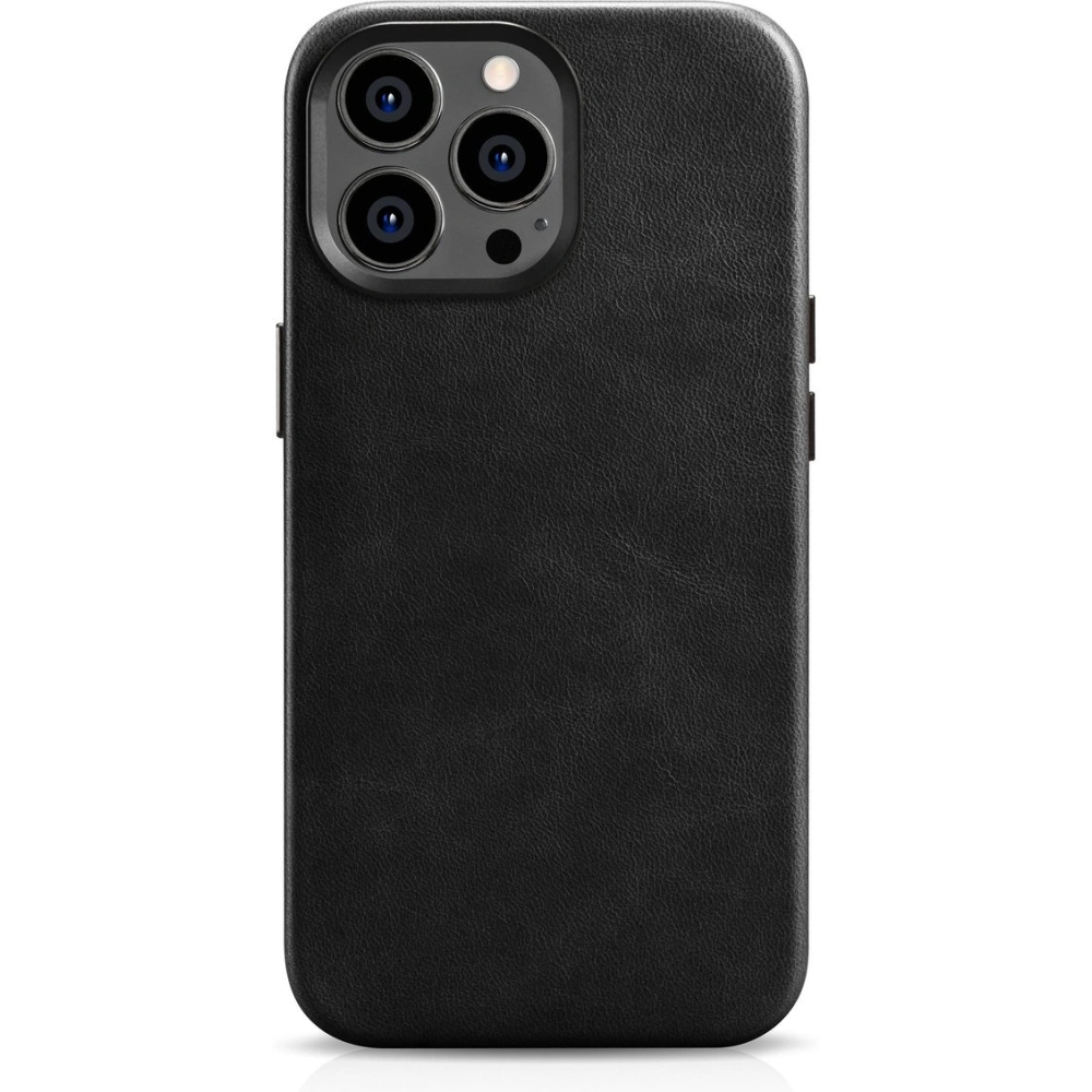 Etui iCarer Oil Wax Premium Leather MagSafe Apple iPhone 14 Pro czarny