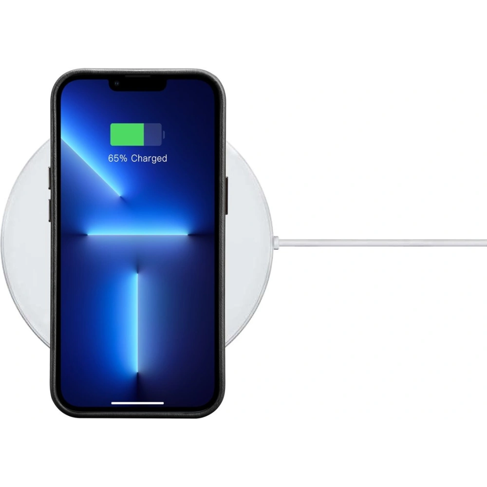 Etui iCarer Oil Wax Premium Leather MagSafe Apple iPhone 14 Pro czarny