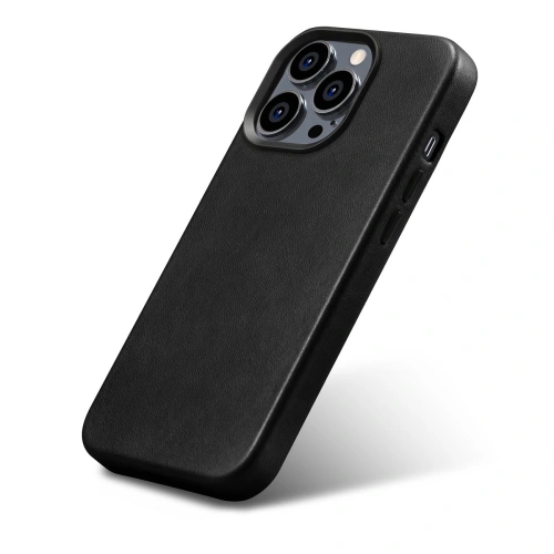 Kup Husă din piele premium cu ceară de ulei iCarer MagSafe pentru Apple iPhone 14 Pro negru - ICR328 - {ean13} - Sklep Home Screen