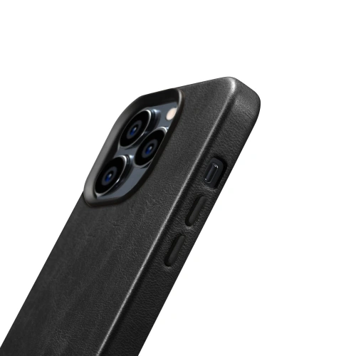 Kup Husă din piele premium cu ceară de ulei iCarer MagSafe pentru Apple iPhone 14 Pro negru - ICR328 - {ean13} - Sklep Home Screen
