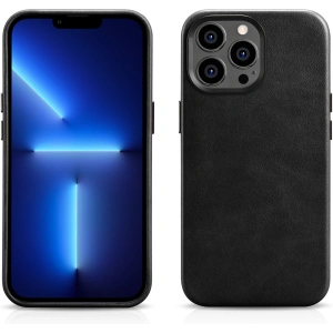 Kup Husă din piele premium cu ceară de ulei iCarer MagSafe pentru Apple iPhone 14 Pro negru - ICR328 - {ean13} - Sklep Home Screen