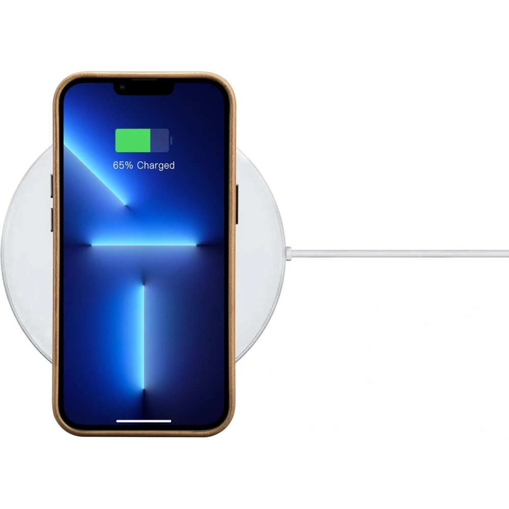 Etui iCarer Oil Wax Premium Leather MagSafe Apple iPhone 14 Pro jasnobrązowy