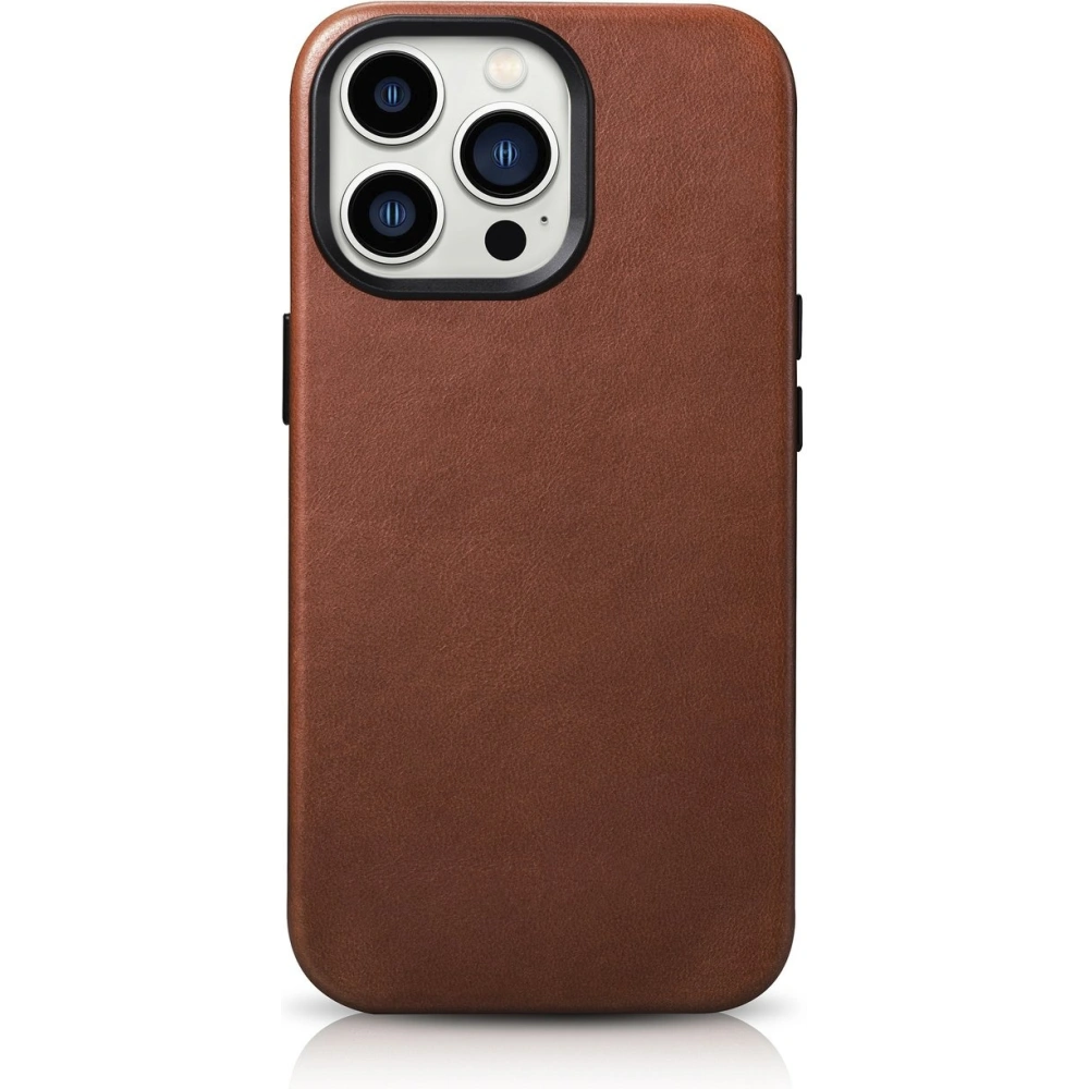 Etui iCarer Oil Wax Premium Leather MagSafe Apple iPhone 14 Pro brązowy