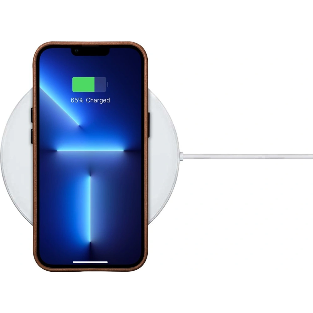 Etui iCarer Oil Wax Premium Leather MagSafe Apple iPhone 14 Pro brązowy