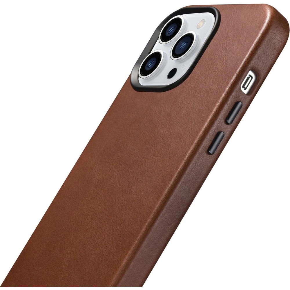 Etui iCarer Oil Wax Premium Leather MagSafe Apple iPhone 14 Pro brązowy
