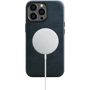 Kup Etui iCarer Oil Wax Premium Leather MagSafe Apple iPhone 14 Pro tmavě modrá - ICR331 - {ean13} - Sklep Home Screen