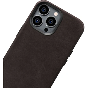 Kup Etui iCarer Oil Wax Premium Leather MagSafe Apple iPhone 14 Pro tmavě hnědá - ICR332 - {ean13} - Sklep Home Screen