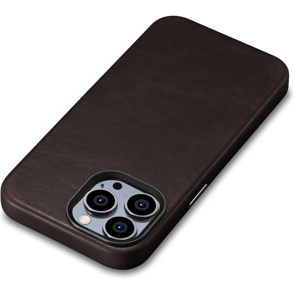 Etui iCarer Oil Wax Premium Leather MagSafe Apple iPhone 14 Pro ciemnobrązowy