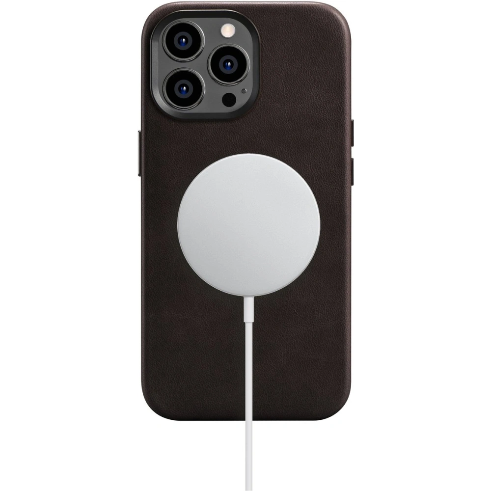 Etui iCarer Oil Wax Premium Leather MagSafe Apple iPhone 14 Pro ciemnobrązowy