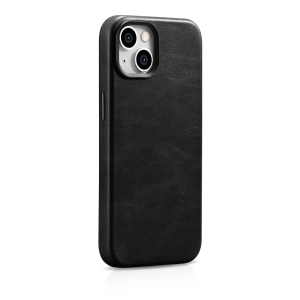 Kup Etui iCarer Oil Wax Premium Leather MagSafe Apple iPhone 14 Plus / 15 Plus černé - ICR333 - {ean13} - Sklep Home Screen