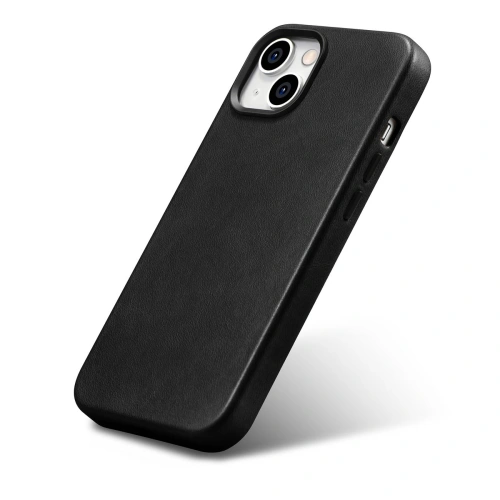 Kup Case iCarer Öl Wachs Premium Leder MagSafe Apple iPhone 14 Plus / 15 Plus schwarz - ICR333 - {ean13} - Sklep Home Screen