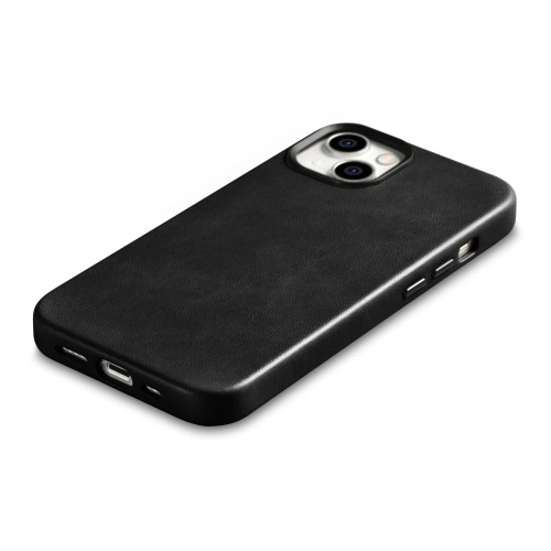 Kup Case iCarer Öl Wachs Premium Leder MagSafe Apple iPhone 14 Plus / 15 Plus schwarz - ICR333 - {ean13} - Sklep Home Screen