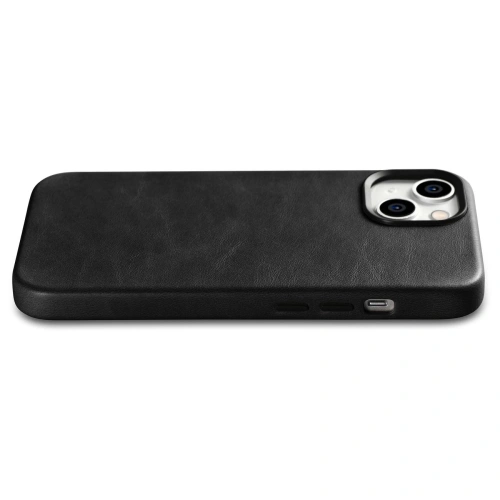 Kup Carcasă iCarer Oil Wax Premium Leather MagSafe Apple iPhone 14 Plus / 15 Plus negru - ICR333 - {ean13} - Sklep Home Screen