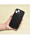 Kup Case iCarer Öl Wachs Premium Leder MagSafe Apple iPhone 14 Plus / 15 Plus schwarz - ICR333 - {ean13} - Sklep Home Screen