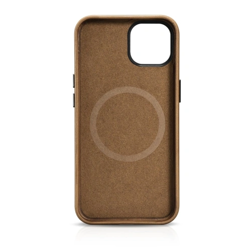 Kup Carcasa din piele premium cu ceară de ulei iCarer MagSafe pentru Apple iPhone 14 Plus / 15 Plus maro deschis - ICR334 - {ean13} - Sklep Home Screen