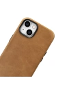 Kup Etui iCarer Oil Wax Premium Leather MagSafe Apple iPhone 14 Plus / 15 Plus jasnobrązowy - ICR334 - {ean13} - Sklep Home Screen