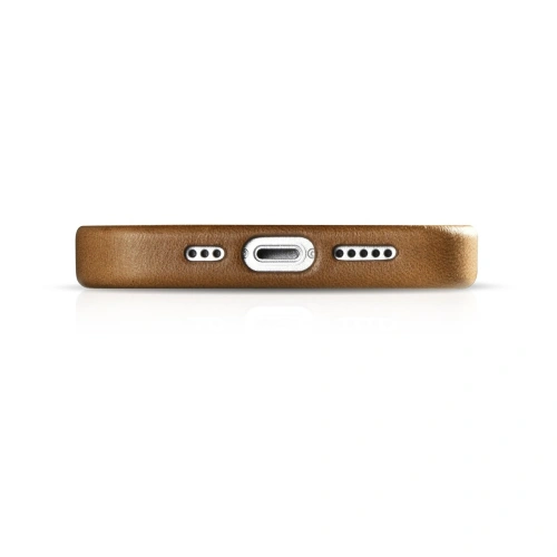 Kup Carcasa din piele premium cu ceară de ulei iCarer MagSafe pentru Apple iPhone 14 Plus / 15 Plus maro deschis - ICR334 - {ean13} - Sklep Home Screen