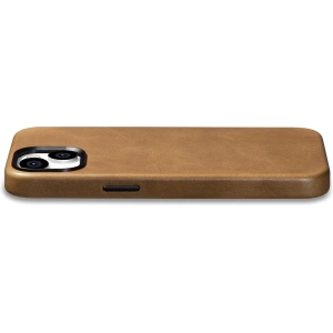 Kup Etui iCarer Oil Wax Premium Leather MagSafe Apple iPhone 14 Plus / 15 Plus jasně hnědý - ICR334 - {ean13} - Sklep Home Screen