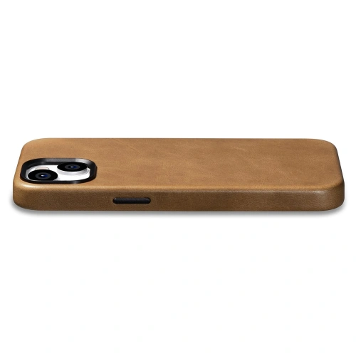 Kup Carcasa din piele premium cu ceară de ulei iCarer MagSafe pentru Apple iPhone 14 Plus / 15 Plus maro deschis - ICR334 - {ean13} - Sklep Home Screen