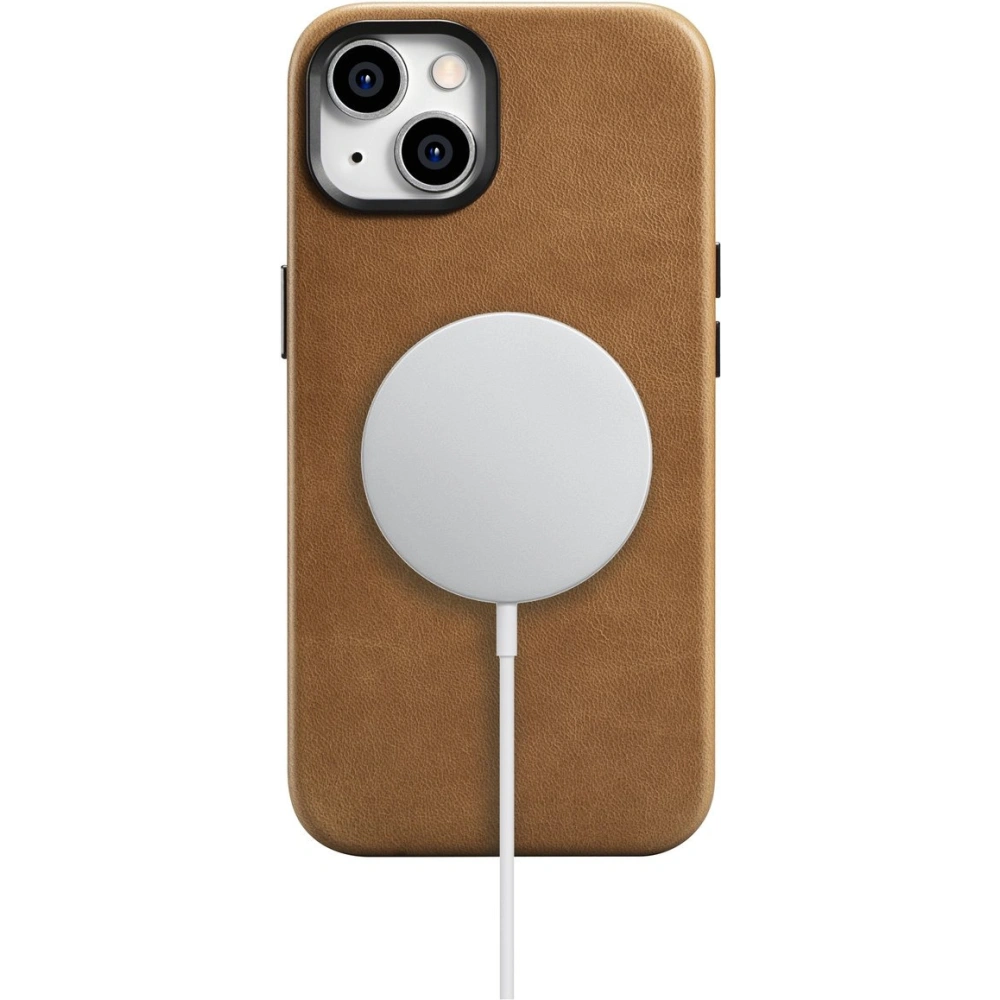 Etui iCarer Oil Wax Premium Leather MagSafe Apple iPhone 14 Plus / 15 Plus jasnobrązowy