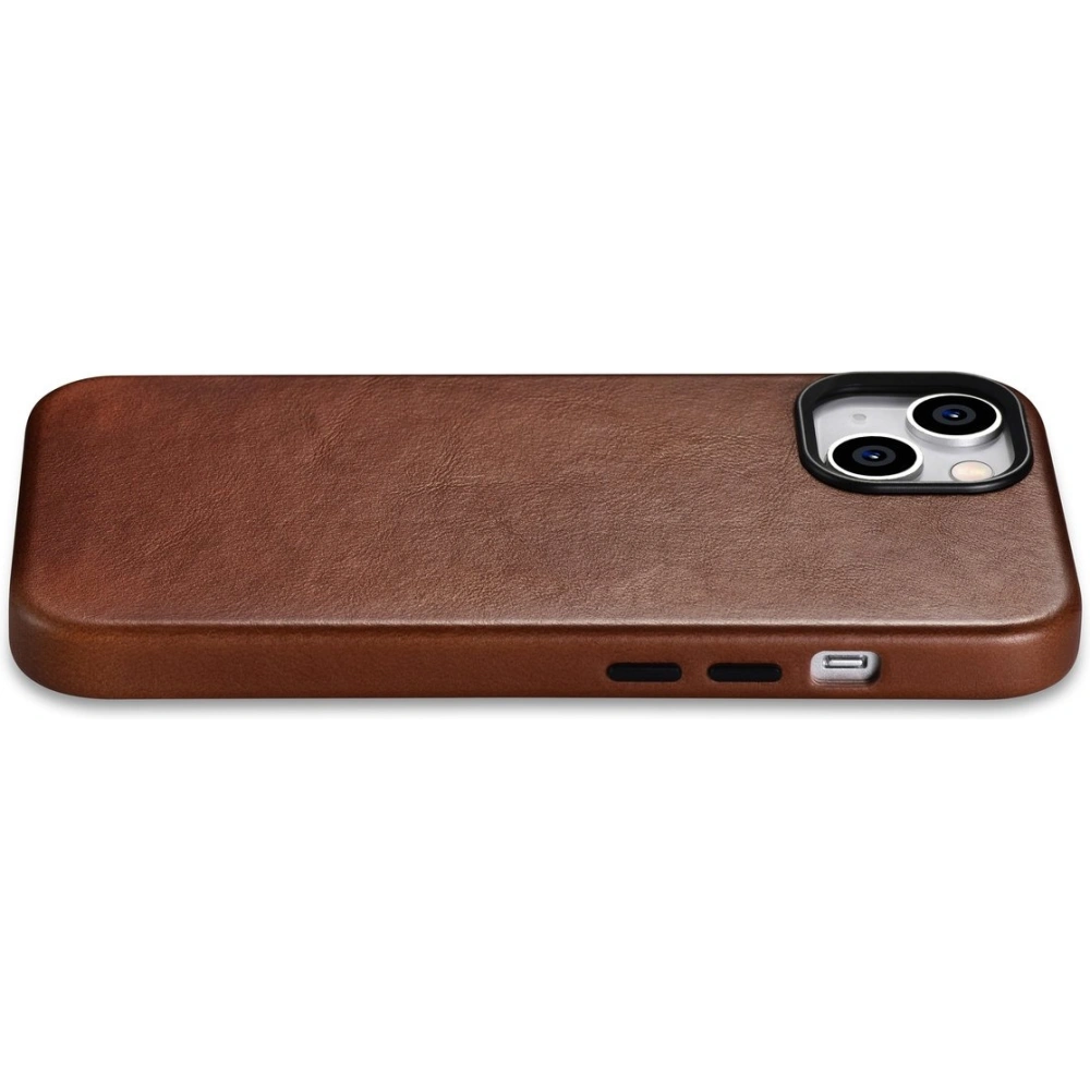 Etui iCarer Oil Wax Premium Leather MagSafe Apple iPhone 14 Plus / 15 Plus brązowy