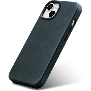 Kup Case iCarer Öl Wachs Premium Leder MagSafe Apple iPhone 14 Plus / 15 Plus dunkelblau - ICR336 - {ean13} - Sklep Home Screen