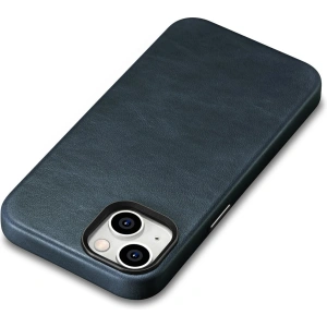 Kup Etui iCarer Olejový vosk Prémiová kůže MagSafe Apple iPhone 14 Plus / 15 Plus tmavě modrá - ICR336 - {ean13} - Sklep Home Screen