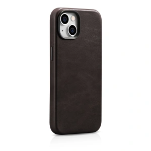 Kup Etui iCarer Oil Wax Premium Leather MagSafe Apple iPhone 14 Plus / 15 Plus tmavě hnědá - ICR337 - {ean13} - Sklep Home Screen