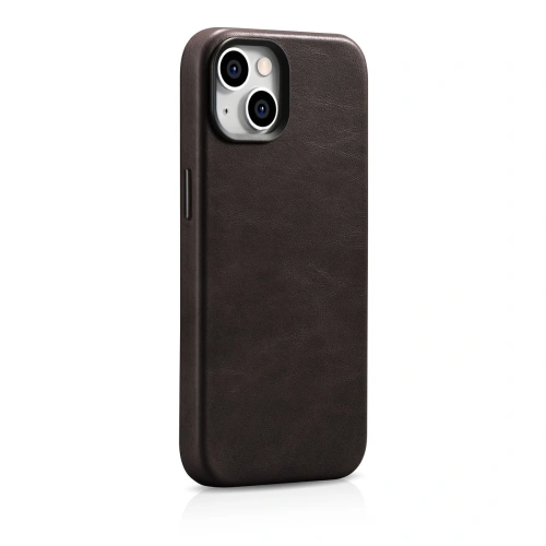 Kup Case iCarer Oil Wax Premium Leather MagSafe Apple iPhone 14 Plus / 15 Plus dunkelbraun - ICR337 - {ean13} - Sklep Home Screen