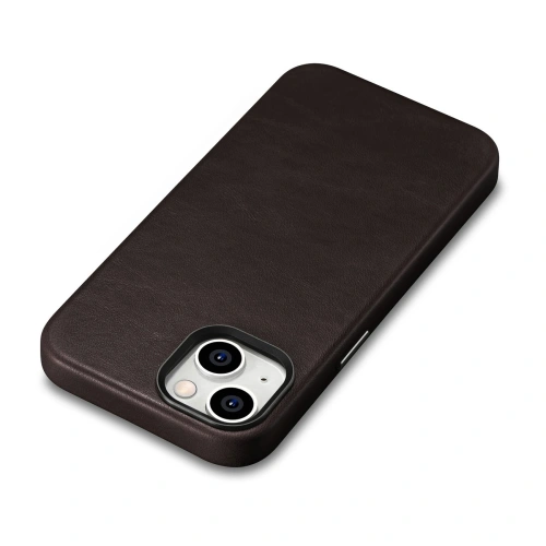 Kup Etui iCarer Oil Wax Premium Leather MagSafe Apple iPhone 14 Plus / 15 Plus tmavě hnědá - ICR337 - {ean13} - Sklep Home Screen