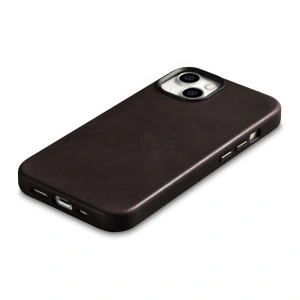 Kup Etui iCarer Oil Wax Premium Leather MagSafe Apple iPhone 14 Plus / 15 Plus tmavě hnědá - ICR337 - {ean13} - Sklep Home Screen