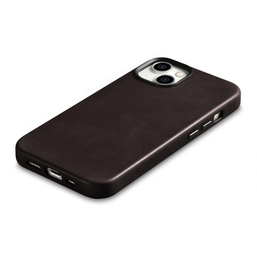 Kup Case iCarer Oil Wax Premium Leather MagSafe Apple iPhone 14 Plus / 15 Plus dunkelbraun - ICR337 - {ean13} - Sklep Home Screen