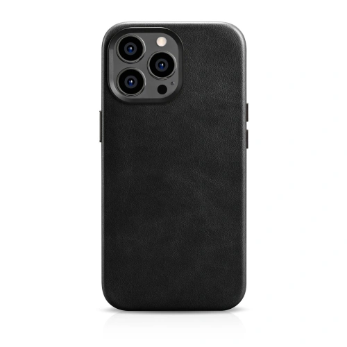 Kup Case iCarer Oil Wax Premium Leder MagSafe Apple iPhone 14 Pro Max schwarz - ICR338 - {ean13} - Sklep Home Screen
