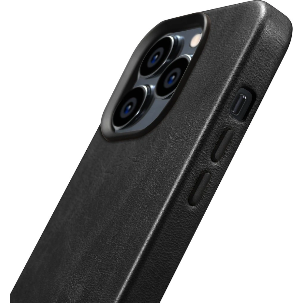 Etui iCarer Oil Wax Premium Leather MagSafe Apple iPhone 14 Pro Max czarny