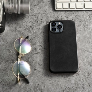Kup Case iCarer Oil Wax Premium Leder MagSafe Apple iPhone 14 Pro Max schwarz - ICR338 - {ean13} - Sklep Home Screen