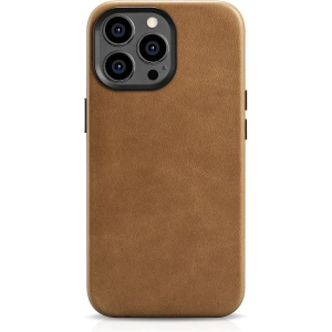 Kup Etui iCarer Oil Wax Premium Leather MagSafe Apple iPhone 14 Pro Max světle hnědý - ICR339 - {ean13} - Sklep Home Screen