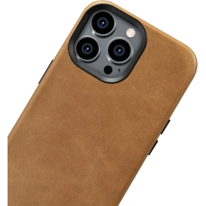Kup Etui iCarer Oil Wax Premium Leather MagSafe Apple iPhone 14 Pro Max světle hnědý - ICR339 - {ean13} - Sklep Home Screen