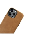Kup Case iCarer Öl Wachs Premium Leder MagSafe Apple iPhone 14 Pro Max hellbraun - ICR339 - {ean13} - Sklep Home Screen