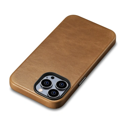 Kup Etui iCarer Oil Wax Premium Leather MagSafe Apple iPhone 14 Pro Max světle hnědý - ICR339 - {ean13} - Sklep Home Screen